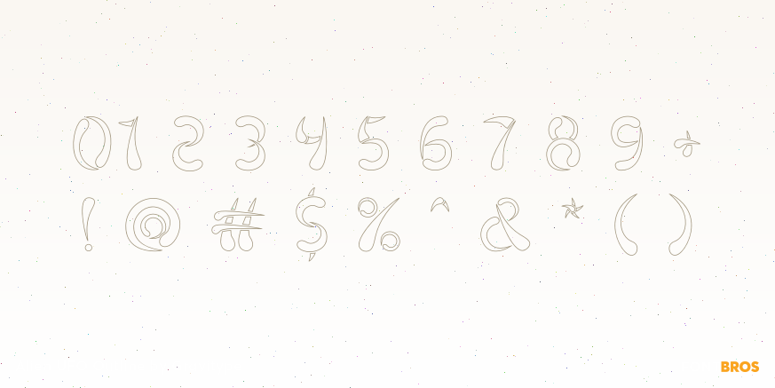 Alien UFO Outline Font Poster #4