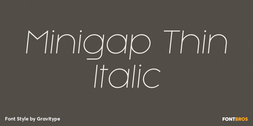 Minigap Thin Italic Poster