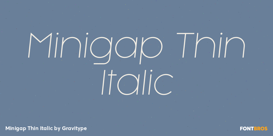Minigap Thin Italic Poster