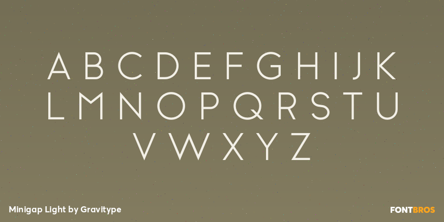 Minigap Light Font Poster #2