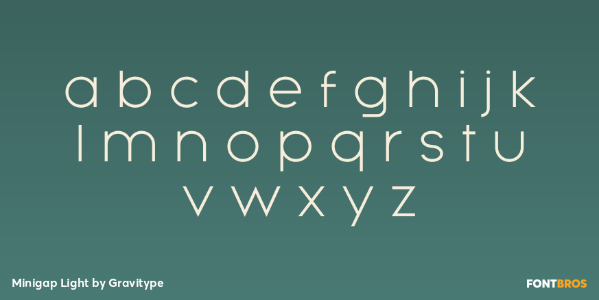 Minigap Light Font Poster #3