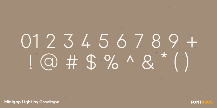 Minigap Light Font Poster #4