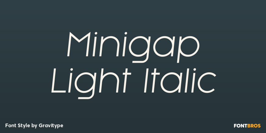 Minigap Light Italic Poster