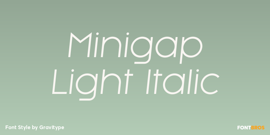 Minigap Light Italic Poster