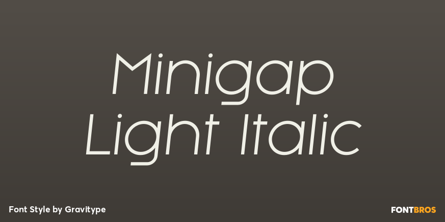 Minigap Light Italic Poster