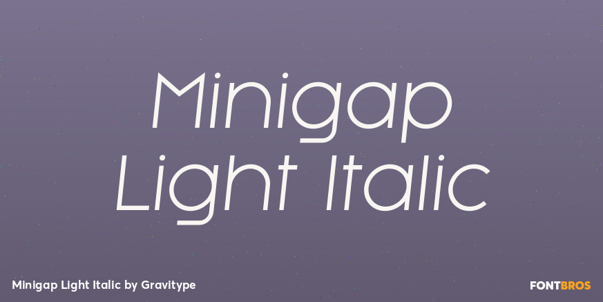 Minigap Light Italic Poster