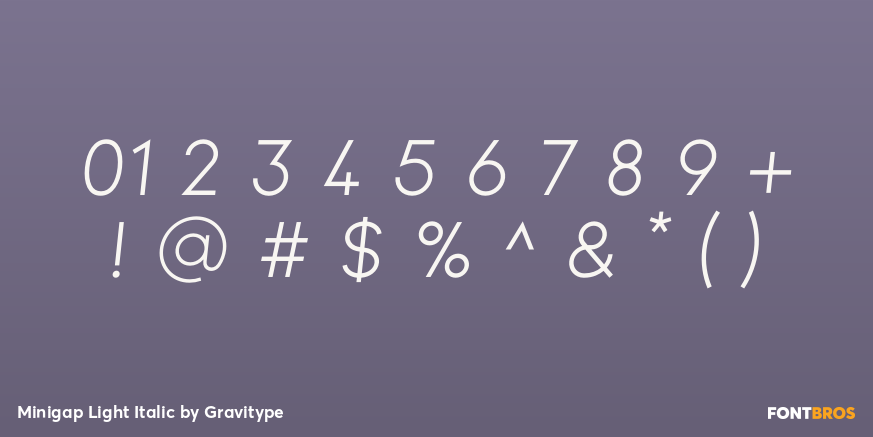 Minigap Light Italic Font Poster #4