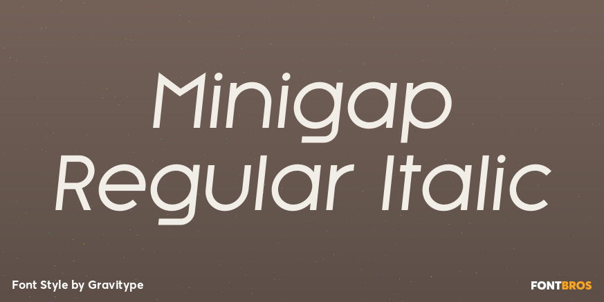Minigap Regular Italic Poster
