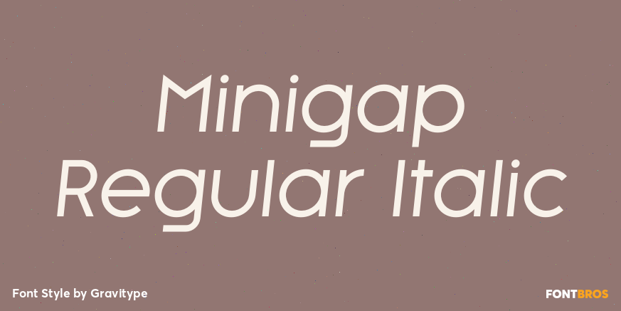 Minigap Regular Italic Poster