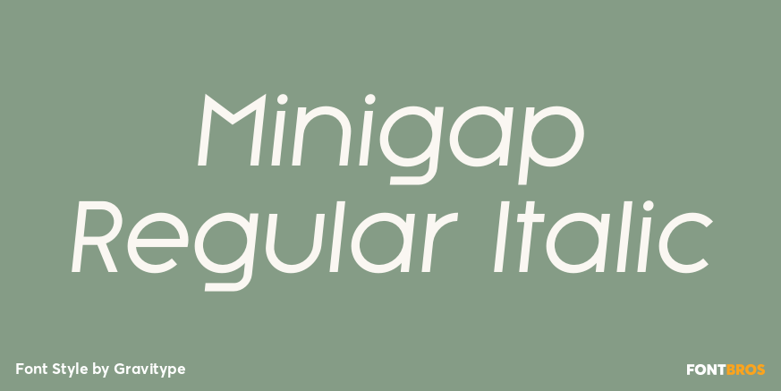 Minigap Regular Italic Poster
