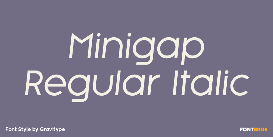 Minigap Regular Italic Poster