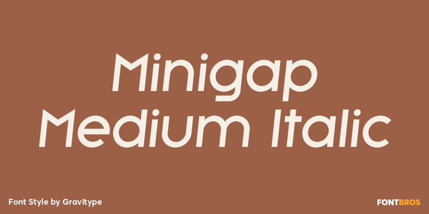 Minigap Medium Italic Poster