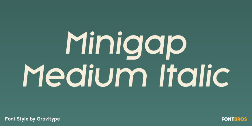 Minigap Medium Italic Poster