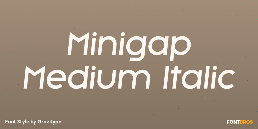 Minigap Medium Italic Poster