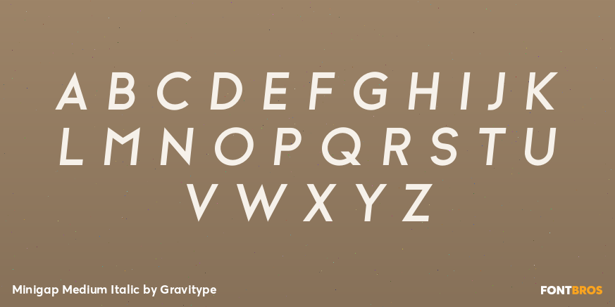 Minigap Medium Italic Font Poster #2