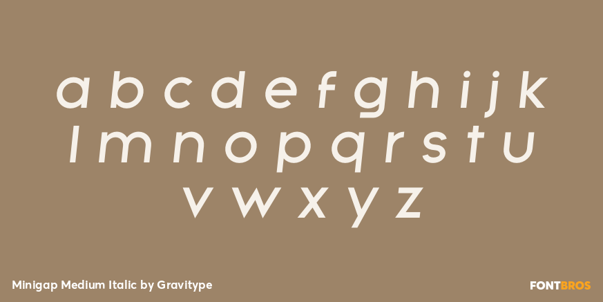 Minigap Medium Italic Font Poster #3