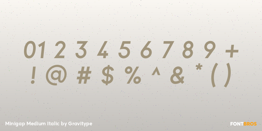 Minigap Medium Italic Font Poster #4