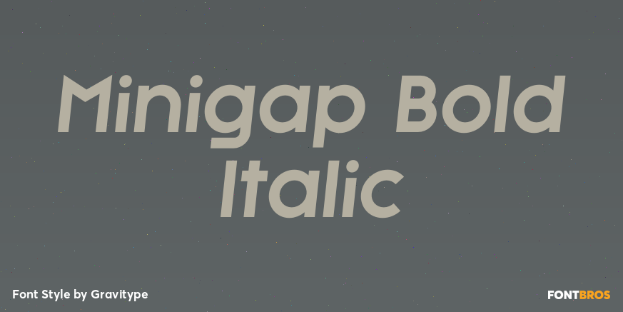 Minigap Bold Italic Poster