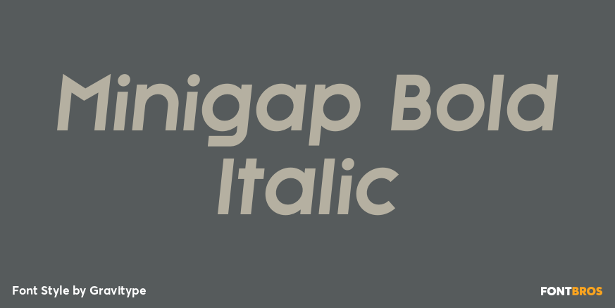 Minigap Bold Italic Poster