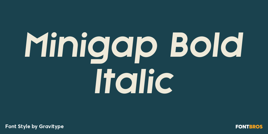 Minigap Bold Italic Poster
