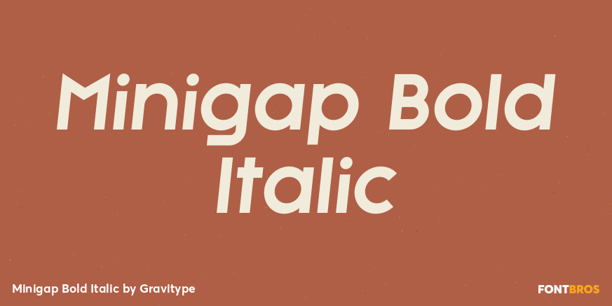Minigap Bold Italic Poster