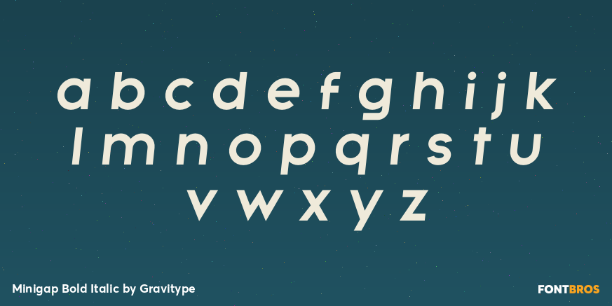 Minigap Bold Italic Font Poster #3