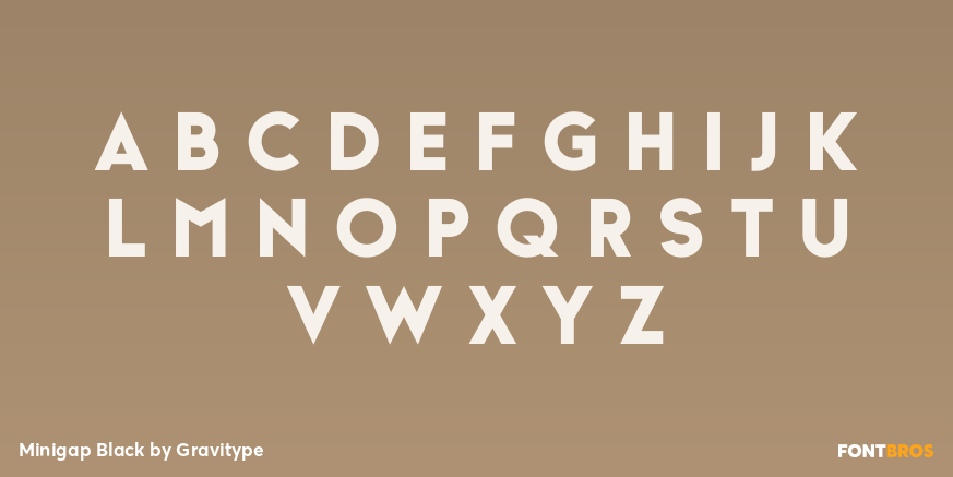 Minigap Black Font Poster #2