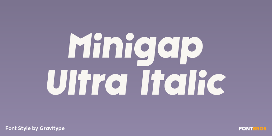 Minigap Ultra Italic Poster