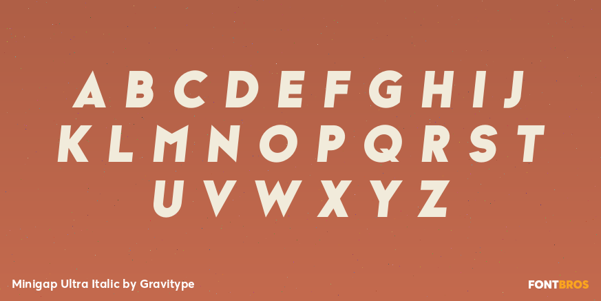 Minigap Ultra Italic Font Poster #2