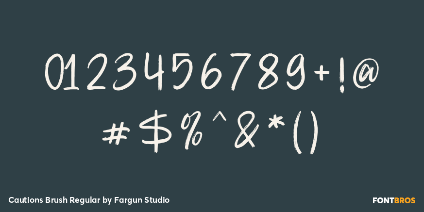 Cautions Brush Regular Font Poster #4