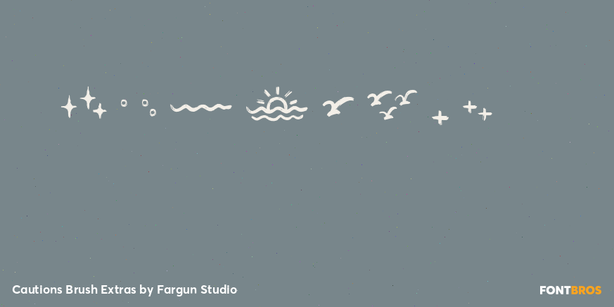 Cautions Brush Extras Font Poster #4