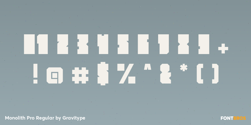 Monolith Pro Regular Font Poster #1