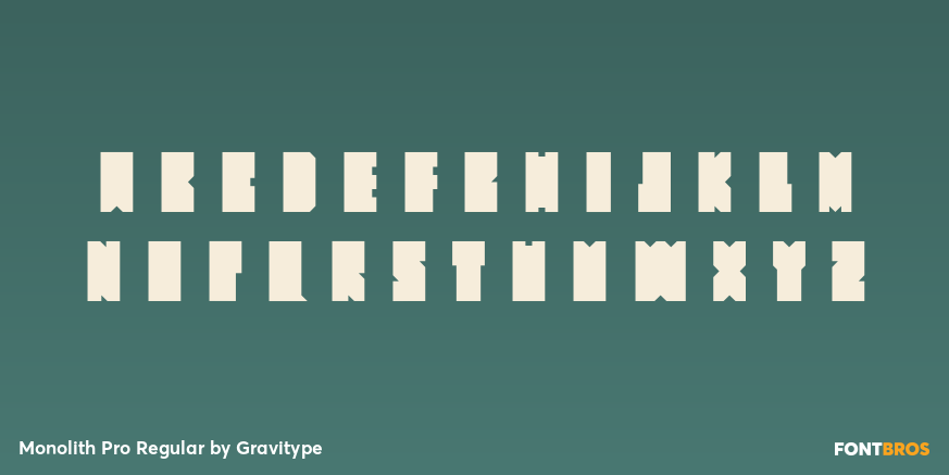 Monolith Pro Regular Font Poster #1