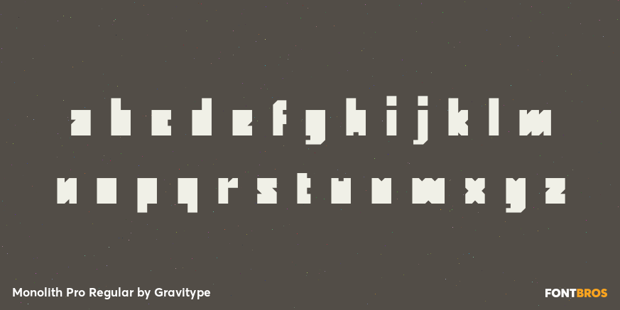 Monolith Pro Regular Font Poster #1