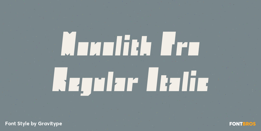 Monolith Pro Regular Italic Poster