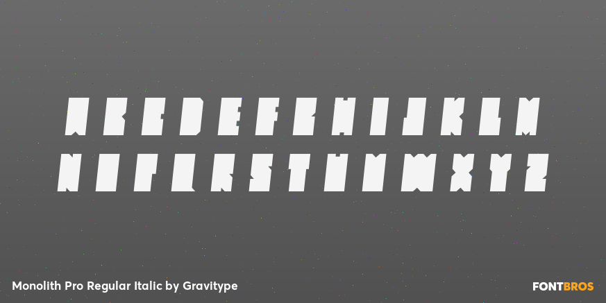 Monolith Pro Regular Italic Font Poster #2