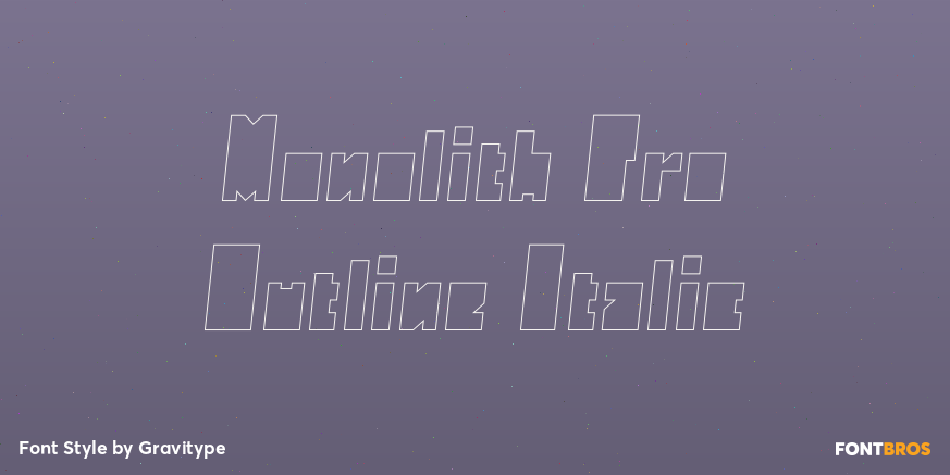 Monolith Pro Outline Italic Poster