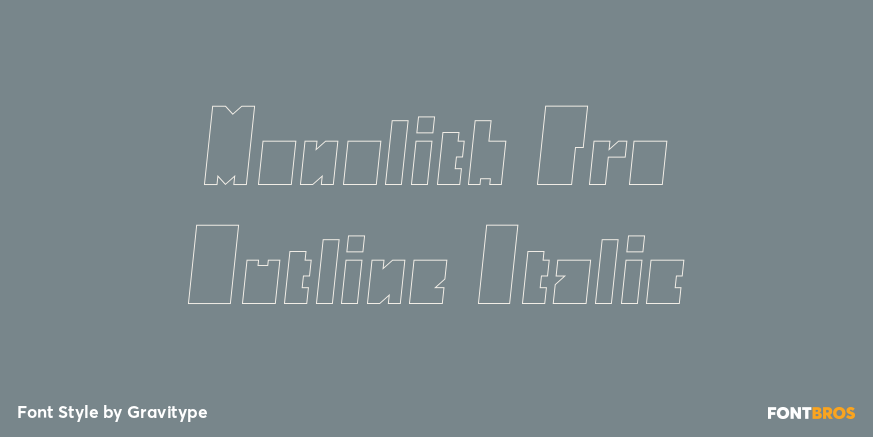 Monolith Pro Outline Italic Poster