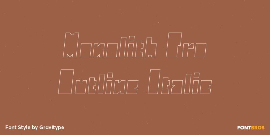 Monolith Pro Outline Italic Poster