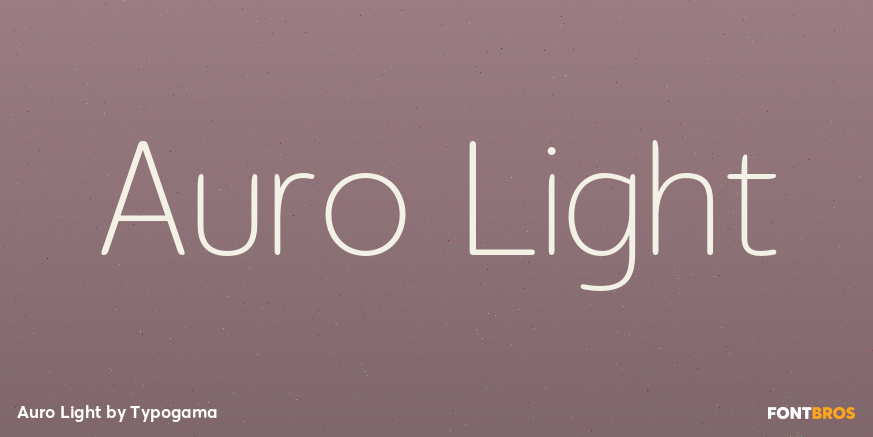 Auro Light Font Poster #1