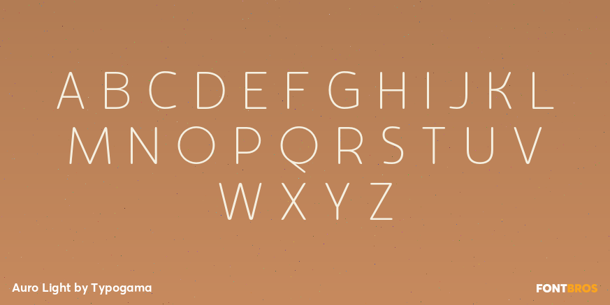 Auro Light Font Poster #2