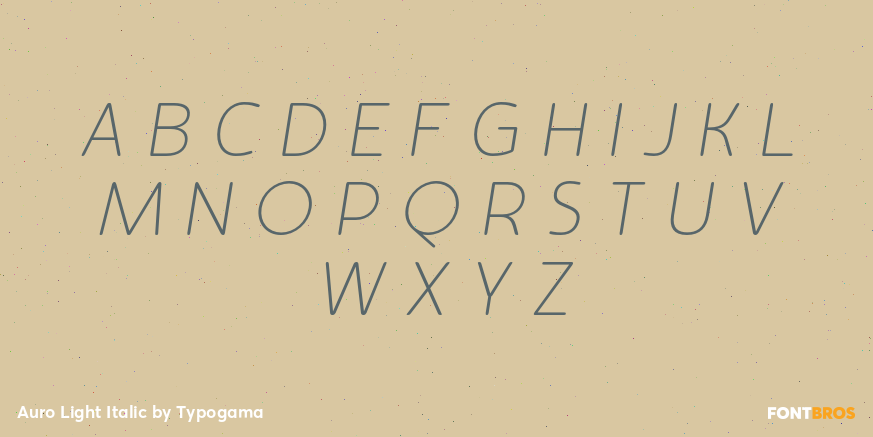 Auro Light Italic Font Poster #2