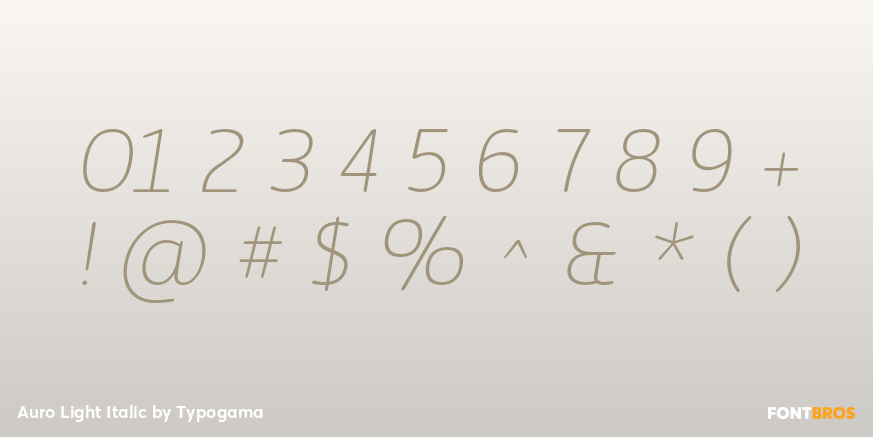 Auro Light Italic Font Poster #4