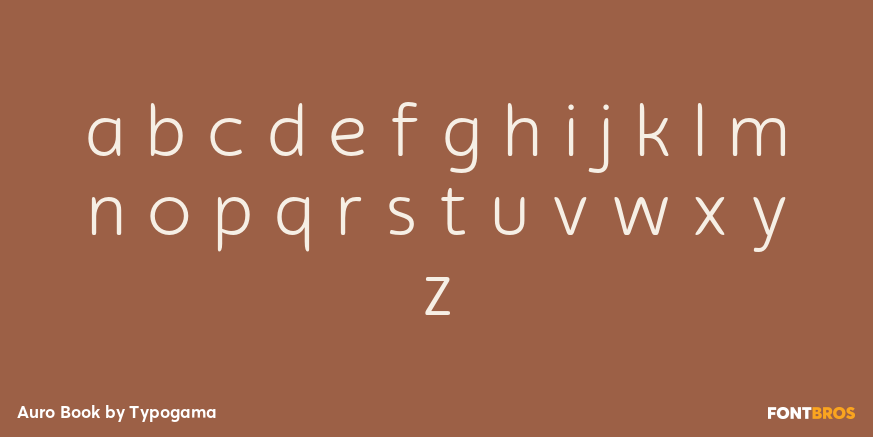 Auro Book Font Poster #3