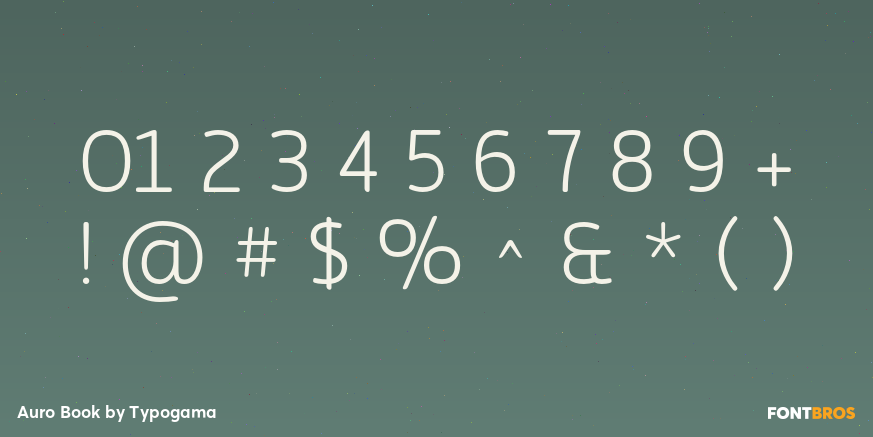 Auro Book Font Poster #4