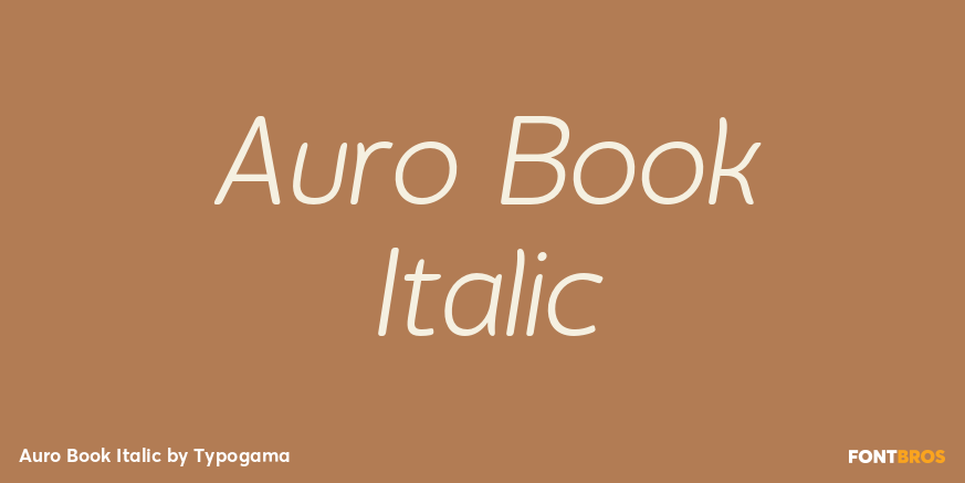 Auro Book Italic Font Poster #1