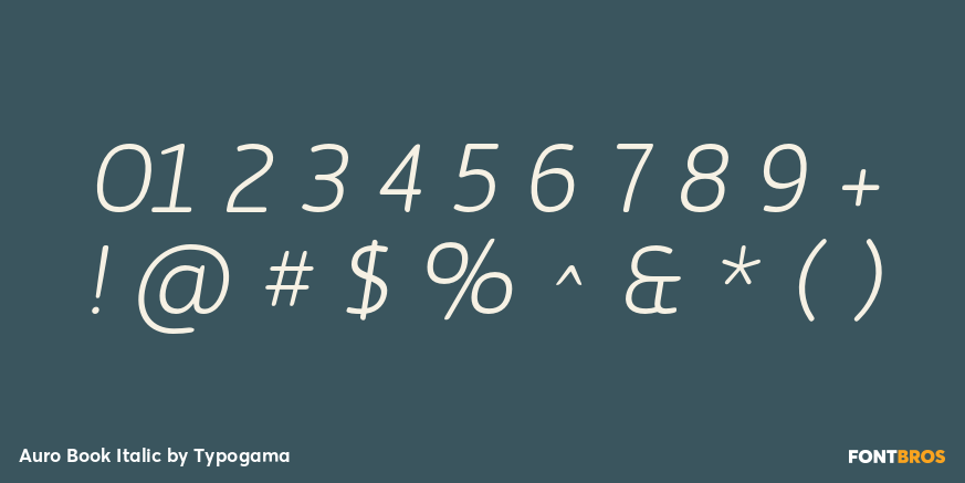 Auro Book Italic Font Poster #4