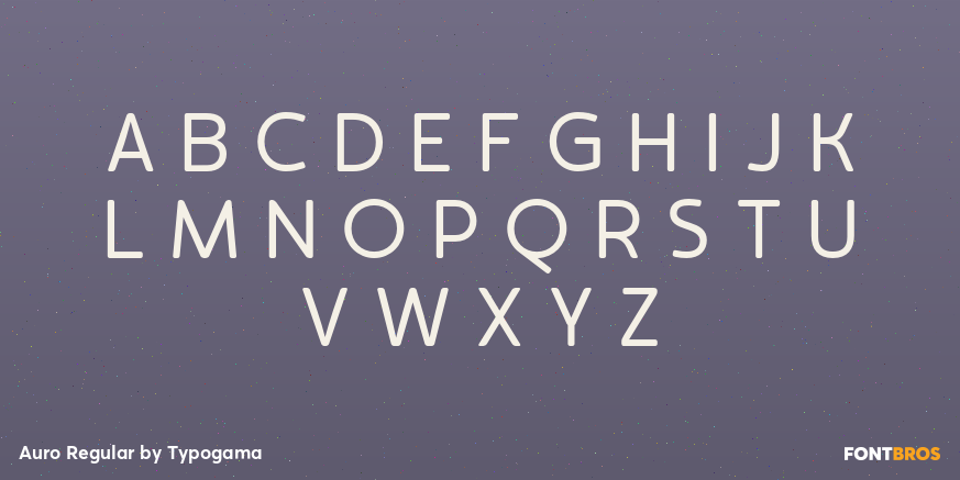 Auro Regular Font Poster #2