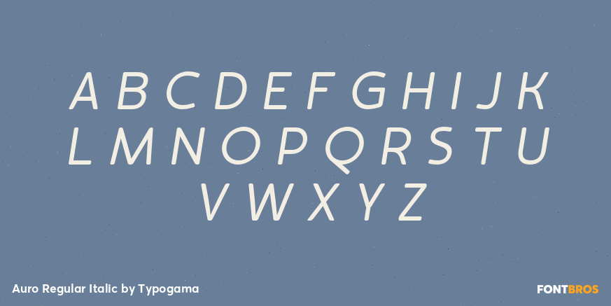 Auro Regular Italic Font Poster #2