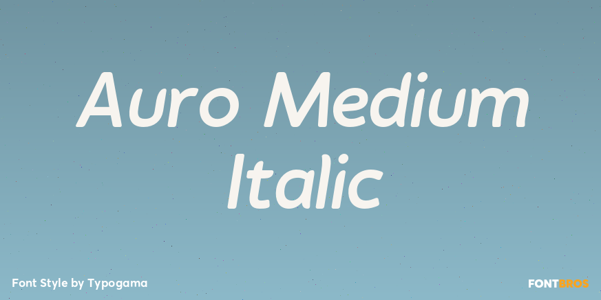 Auro Medium Italic Font Poster #1